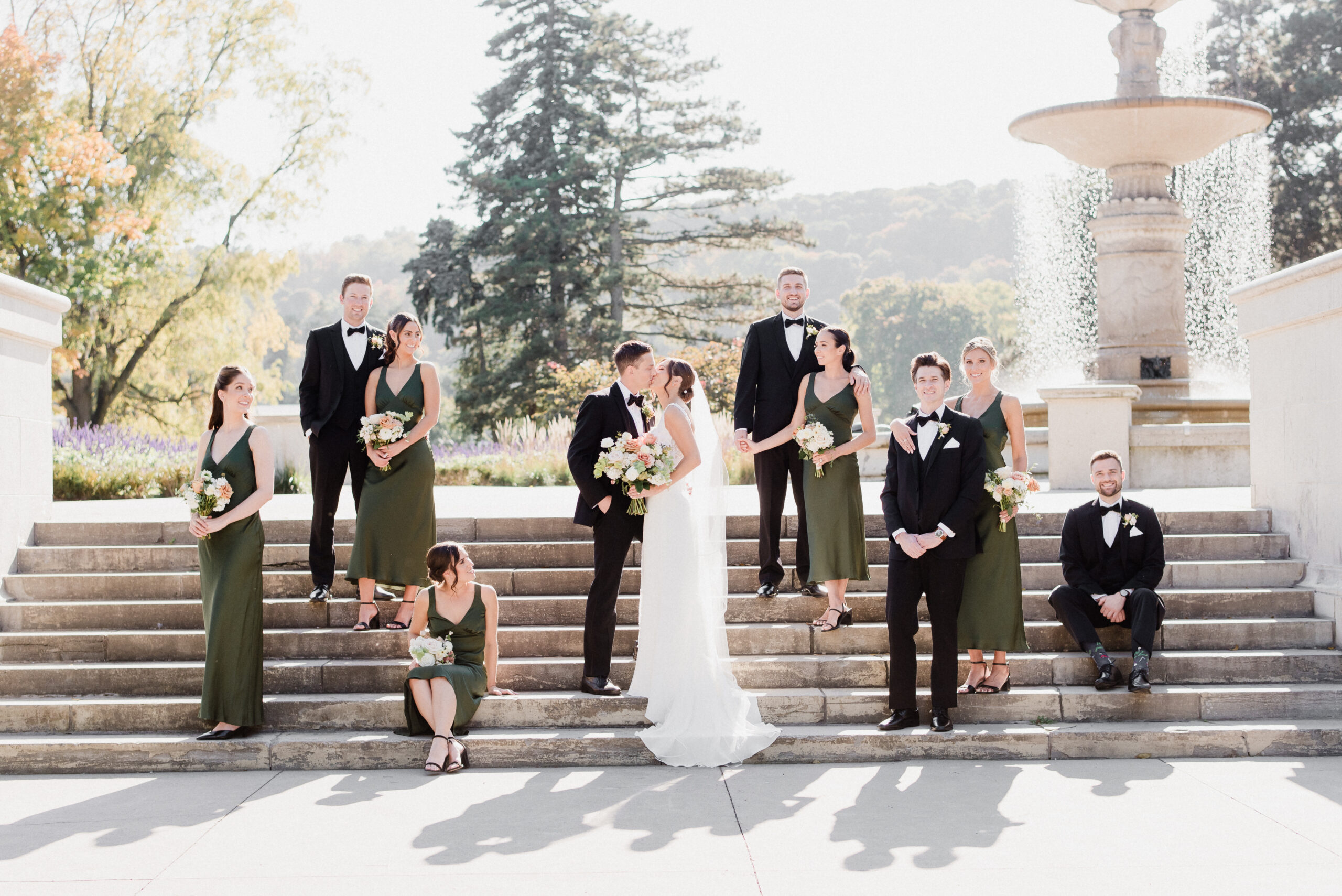 Vogue style wedding party photo by Jenn Kavanagh Photography